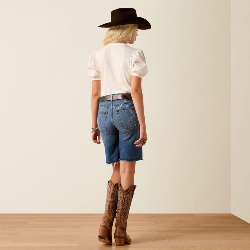 Ultra High Rise Relaxed Tomboy 10" Shorts Back