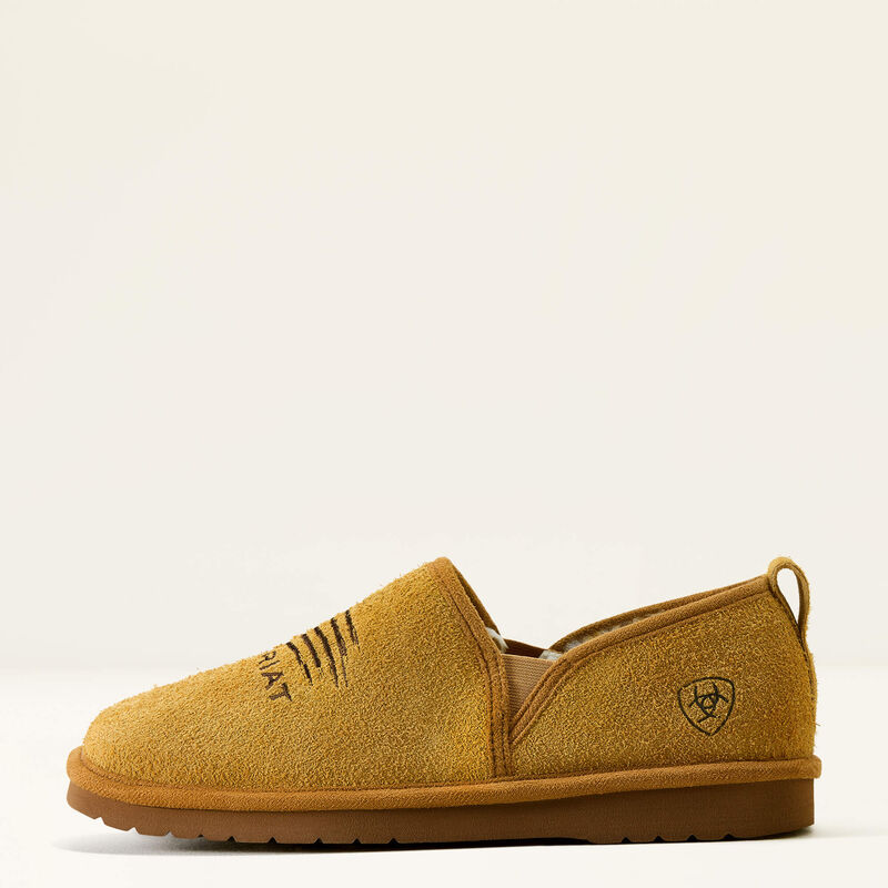 Rough Out Lasso Square Toe Slipper Side