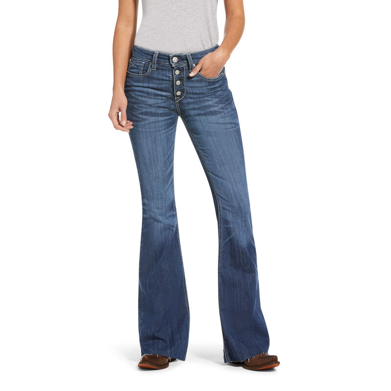 Ariat R.E.A.L. High Rise Stretch Polly Flare Jeans - Cowgirl Delight