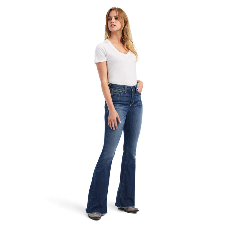 R.E.A.L. High Rise Beverly Bling Flare Jean