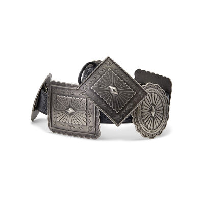 Oval and Rectangle Concho Belt