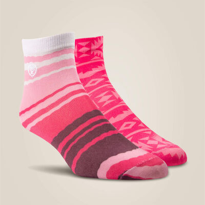 Pretty in Pink Ankle Sock 2 Pair Multi Pack