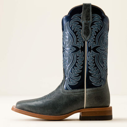 Frontier Drift Wide Square Toe Western Boot Side