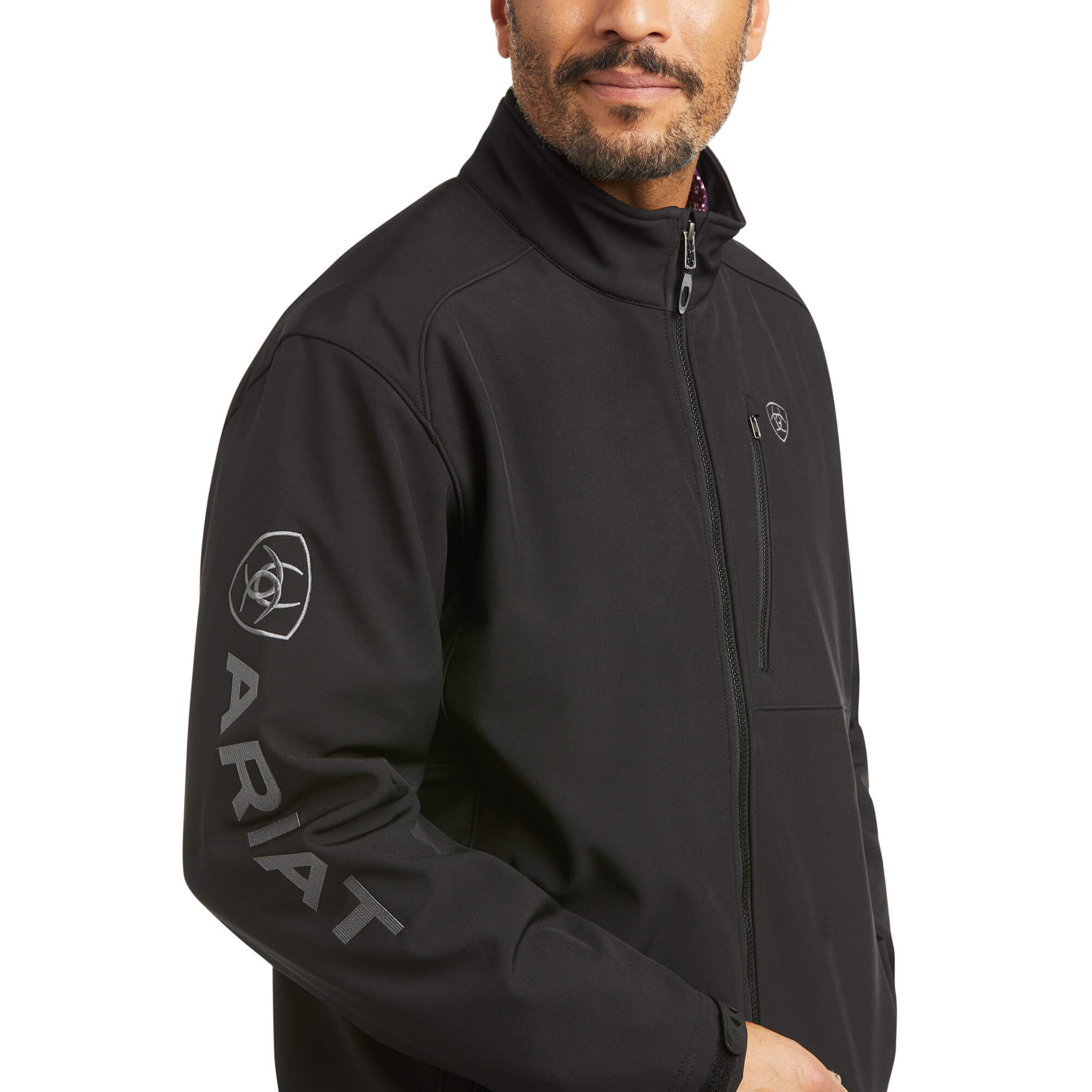 ariat men's logo softshell jacket