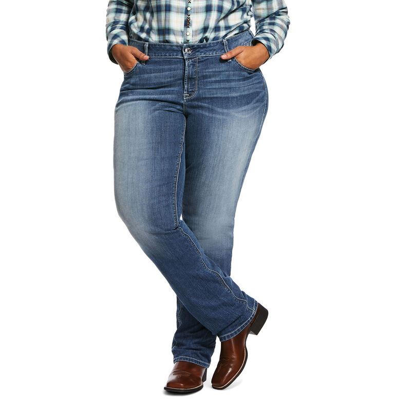 R.E.A.L. Mid Rise Stretch Talulah Stackable Straight Leg Jean