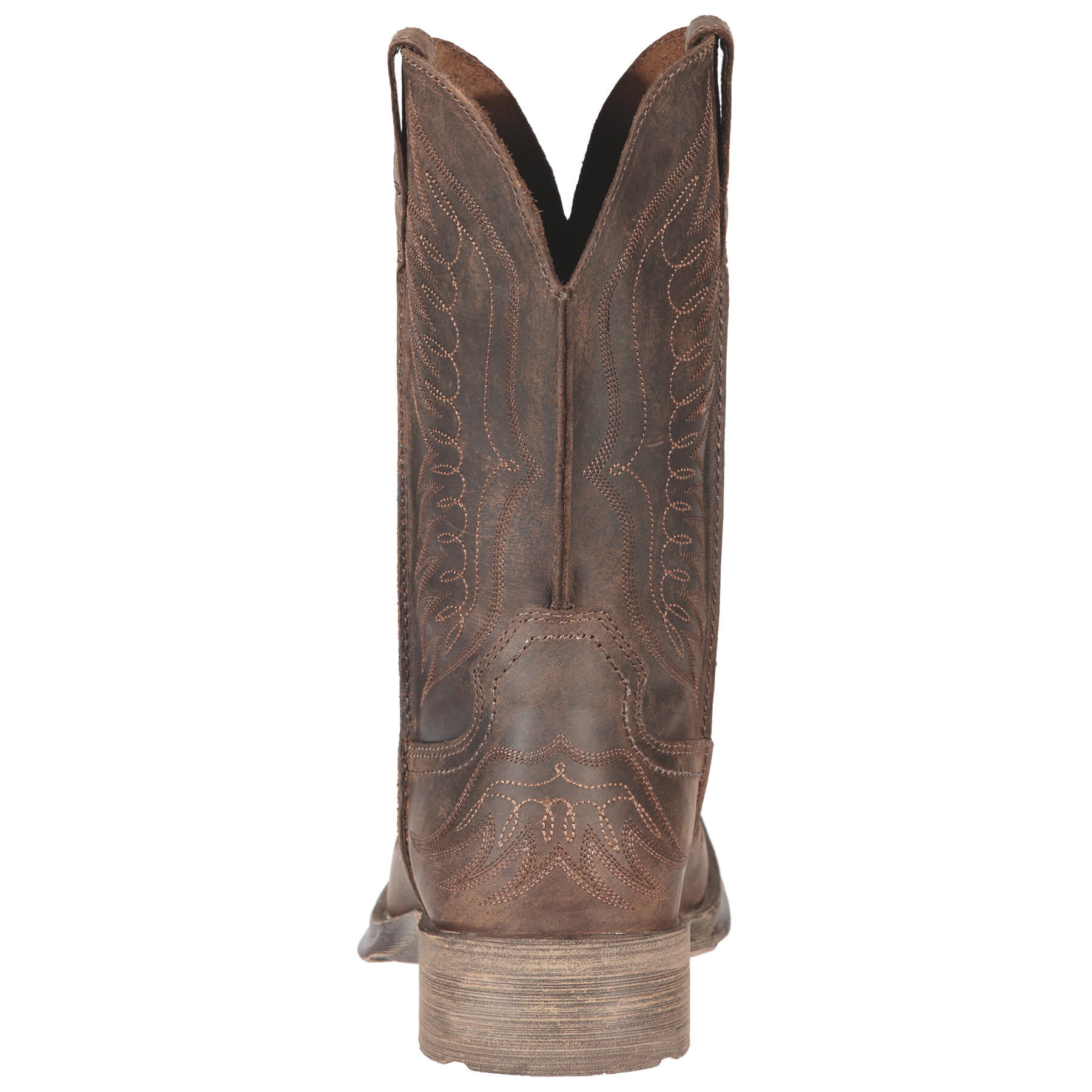 Ariat Mens Rambler Phoenix Western Boot Distressed Brown Size 10 Used Pull On ARIAT RAMBLER PHOENIX BROWN LEATHER SOFT SHAFT WESTERN BOOTS  main image 4