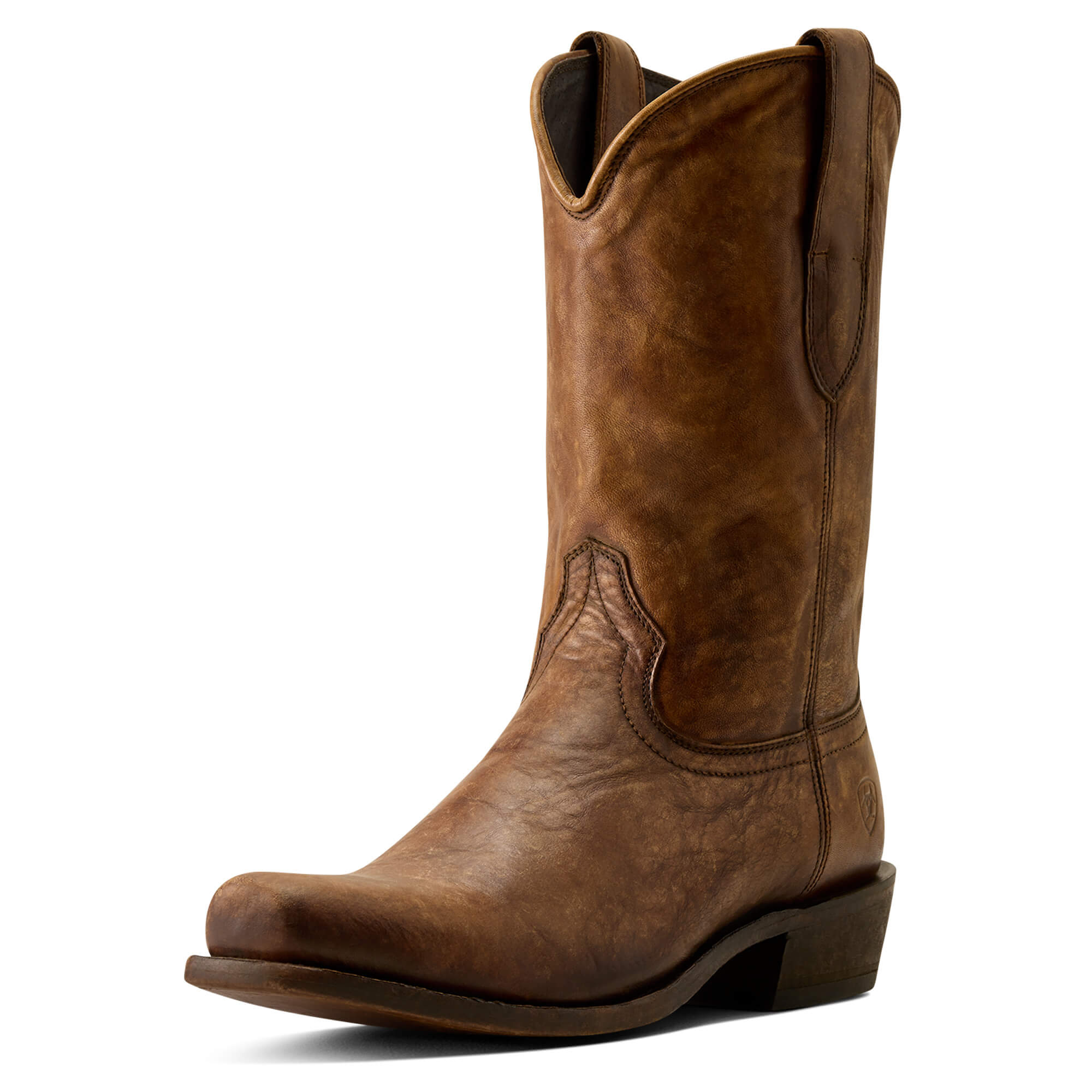 Men's Knoxville Square Toe Cowboy Boots in Gravel Brown Leather, Size: 7 D / Medium by Ariat