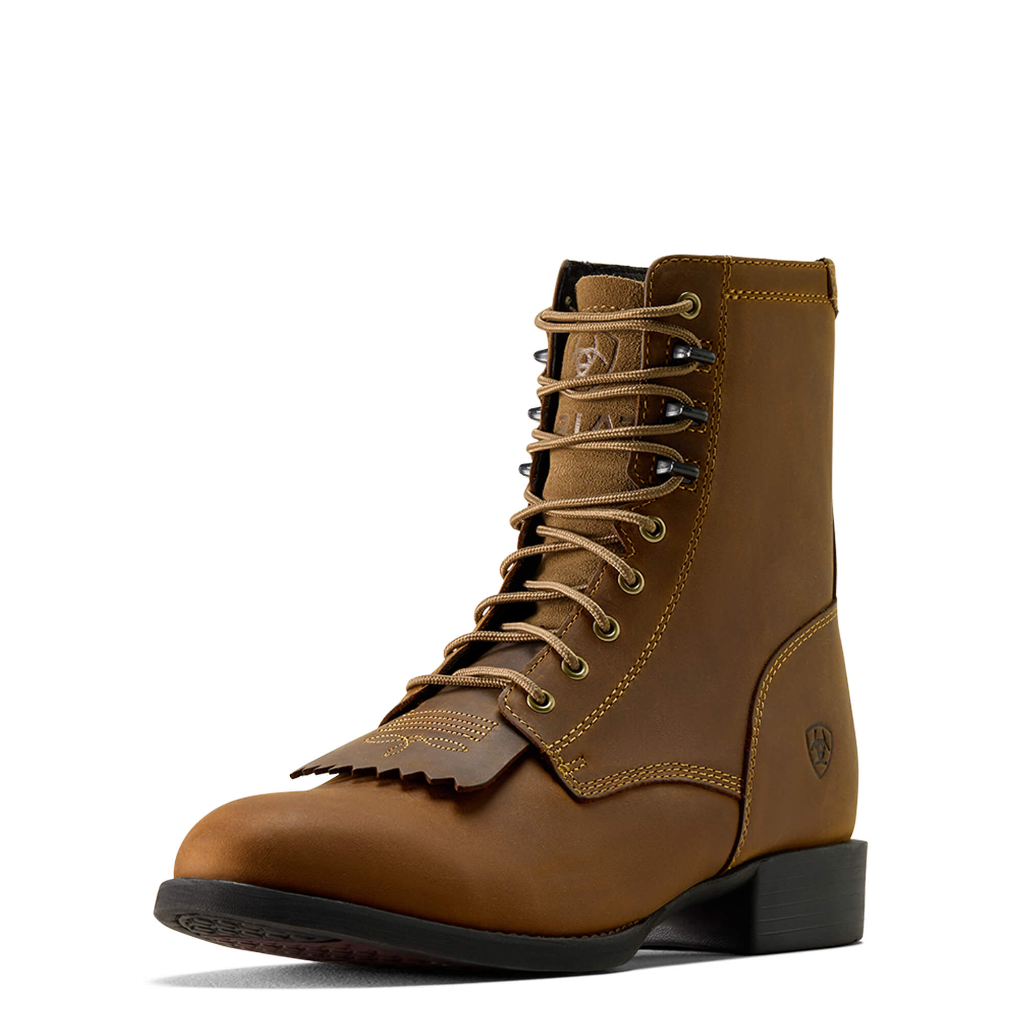 Men's Heritage Lacer Boots in Distressed Brown Full-Grain Leather, Size: 7.5 D / Medium by Ariat