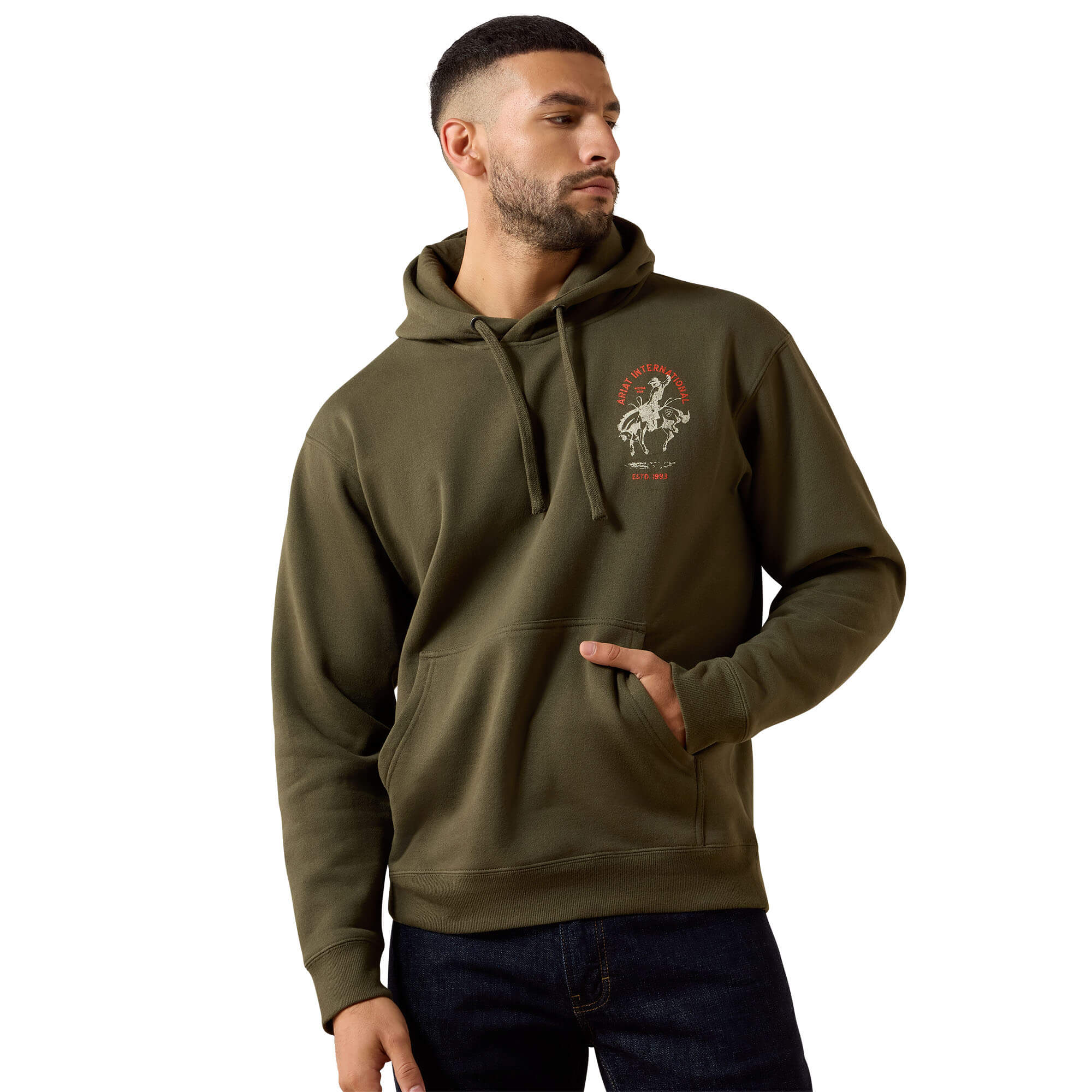 Men's International Rodeo Hoodie in Grape Leaf Cotton/Polyester, Size: 3XL by Ariat