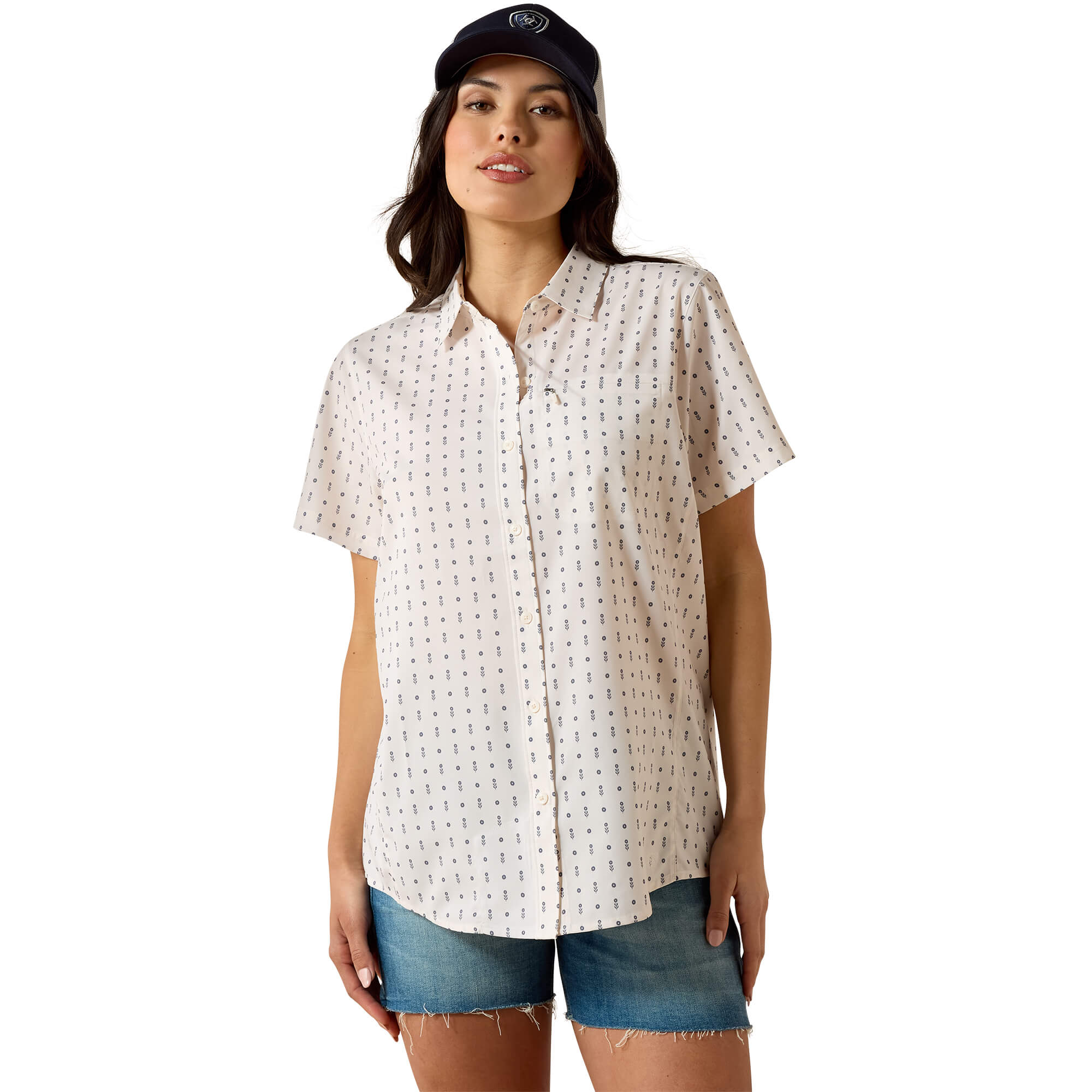 Women's VentTEK Shirt in Meadow Dot Print, Size: Large by Ariat