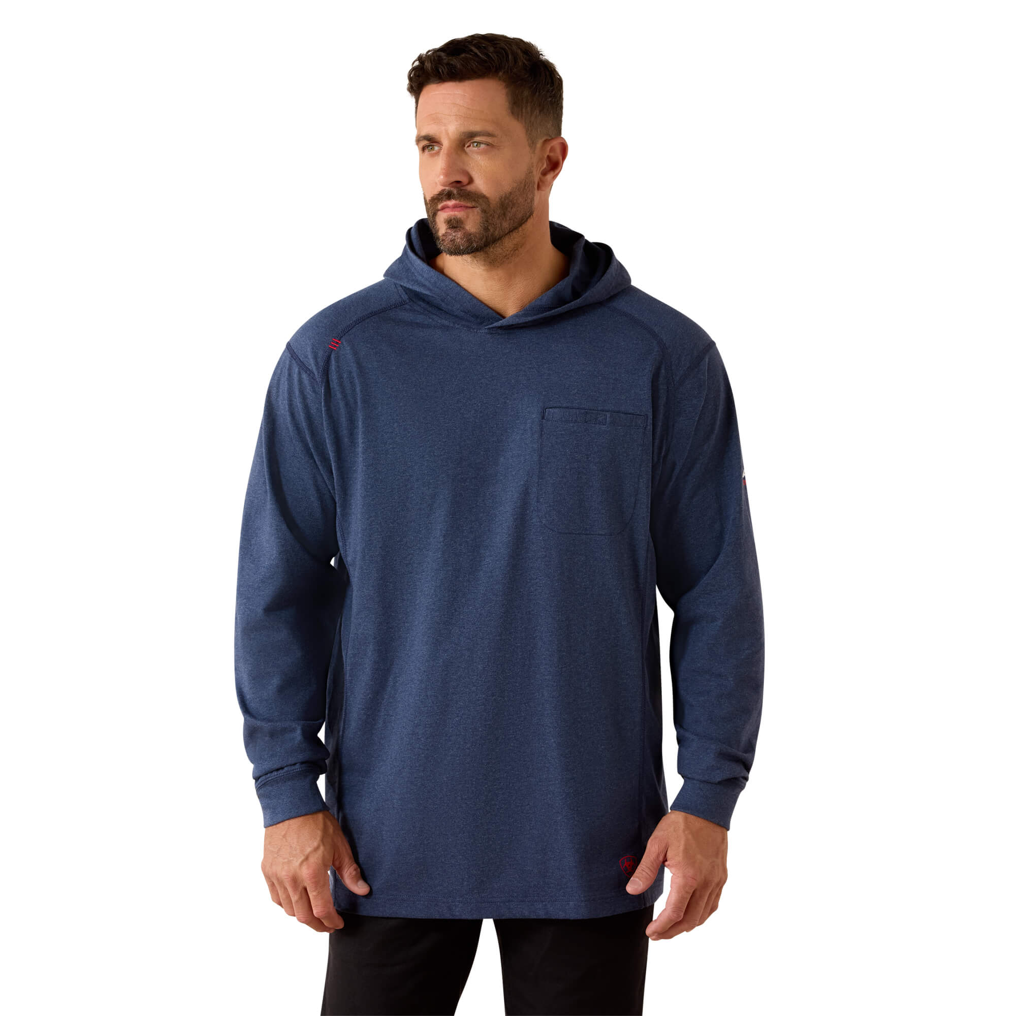 Men's Flame-Resistant Air Hooded Top in Navy Heather, Size: XL-T by Ariat