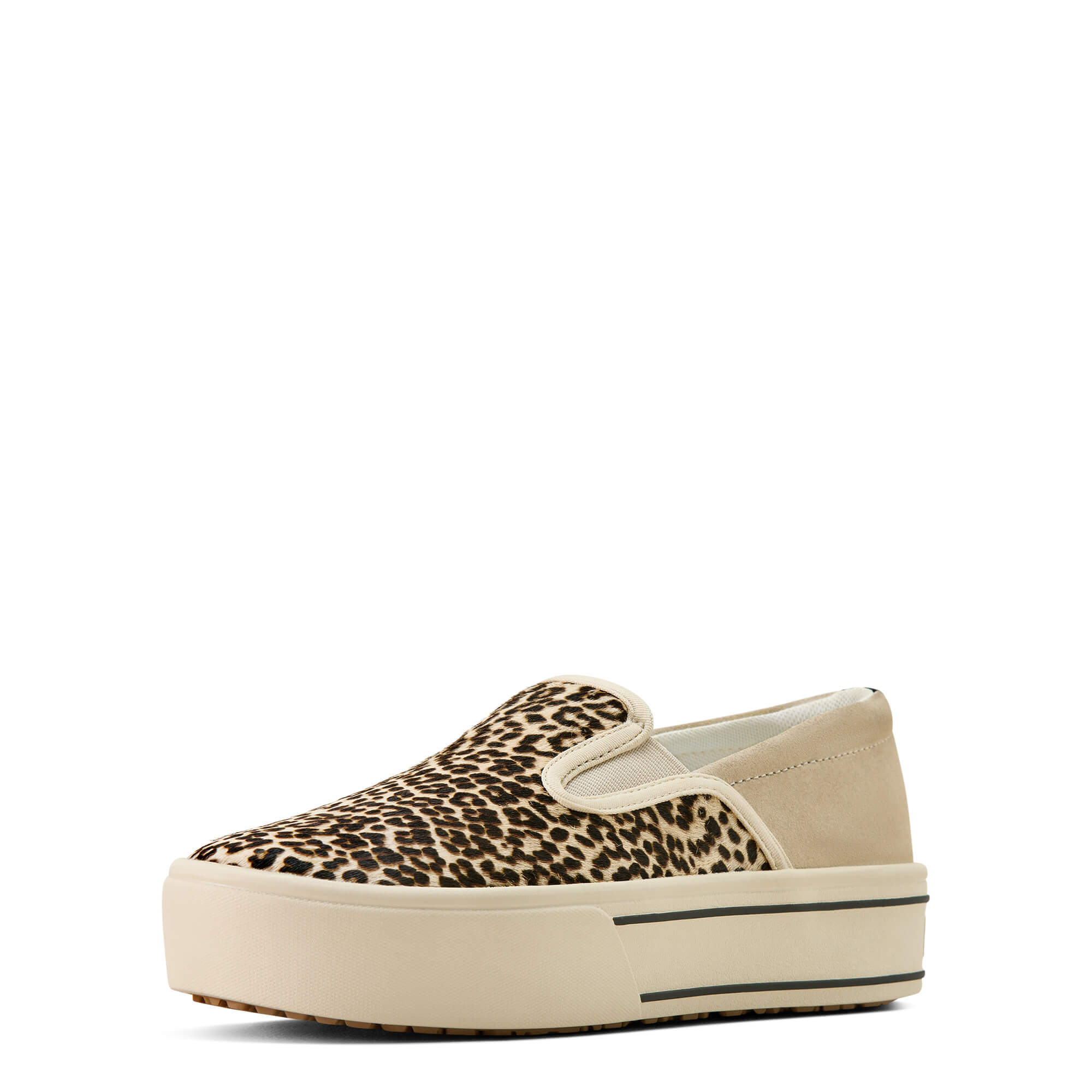 Women's Skylar Slip On Shoe in Cream Cheetah Hair On, Size: 5.5 B / Medium by Ariat