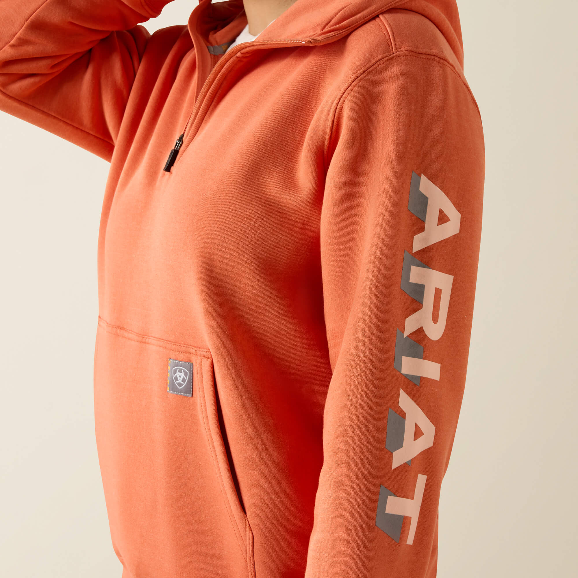 Rebar Lightweight Logo 1/2 Zip Hoodie - thumbnail 6