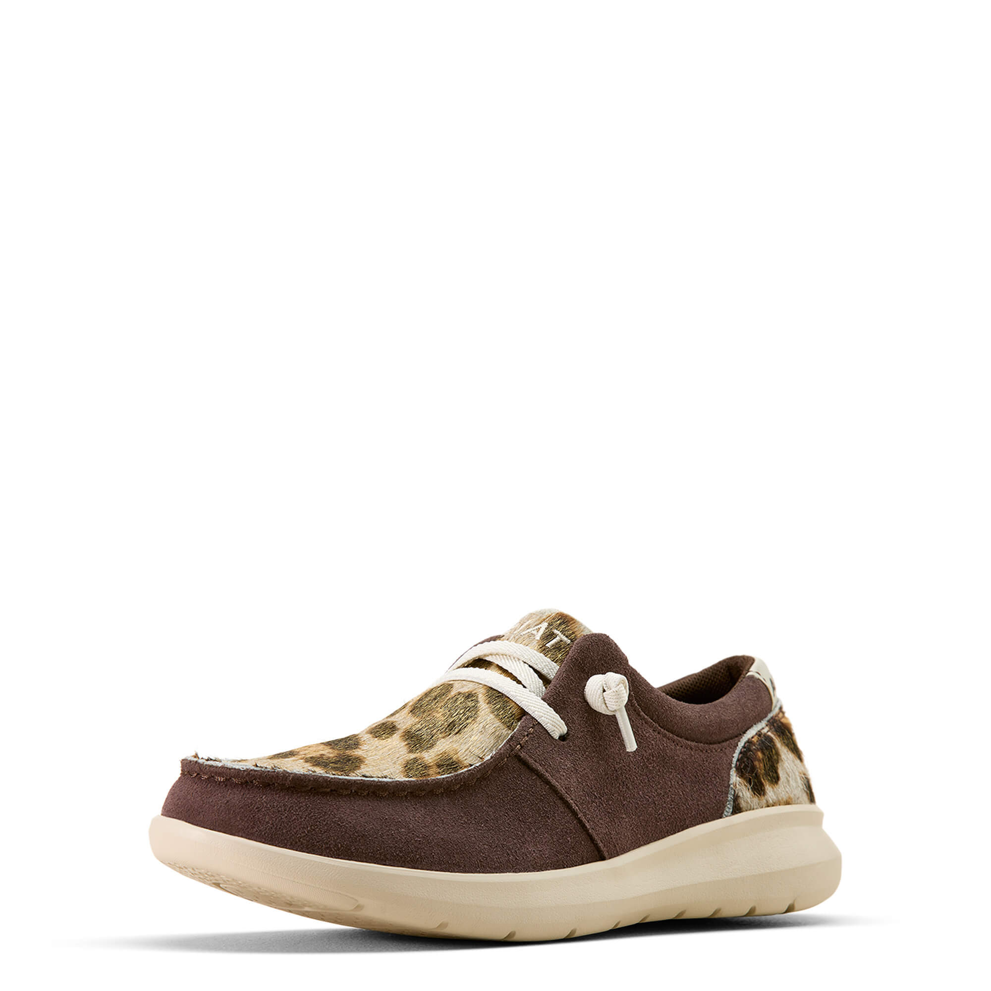 Women's Hilo Shoe Casual Shoes in Chocolate Smoke Gilded Leopard Hair On, Size: 5.5 B / Medium by Ariat