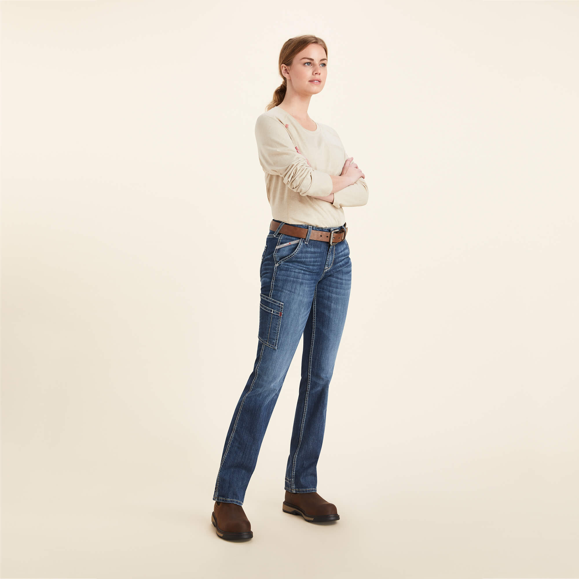 FR Perfect Rise Perfect Rise DuraLight Stretch Cell Phone DuraStretch Straight Leg Jeans - thumbnail 3