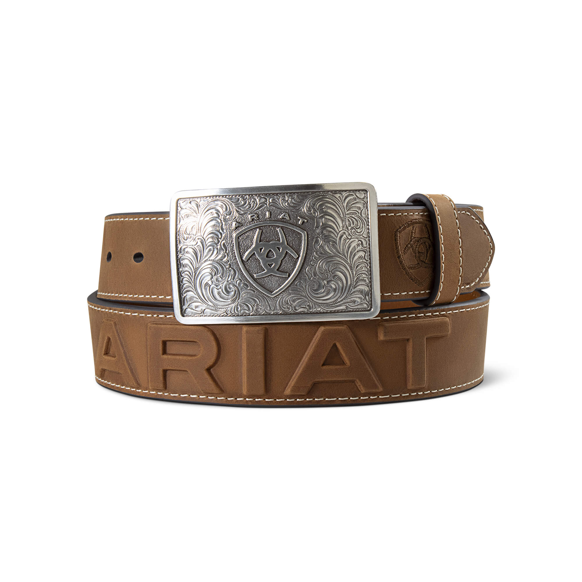 Men's 3D Embossed Belt in Brown, Size: 32 by Ariat