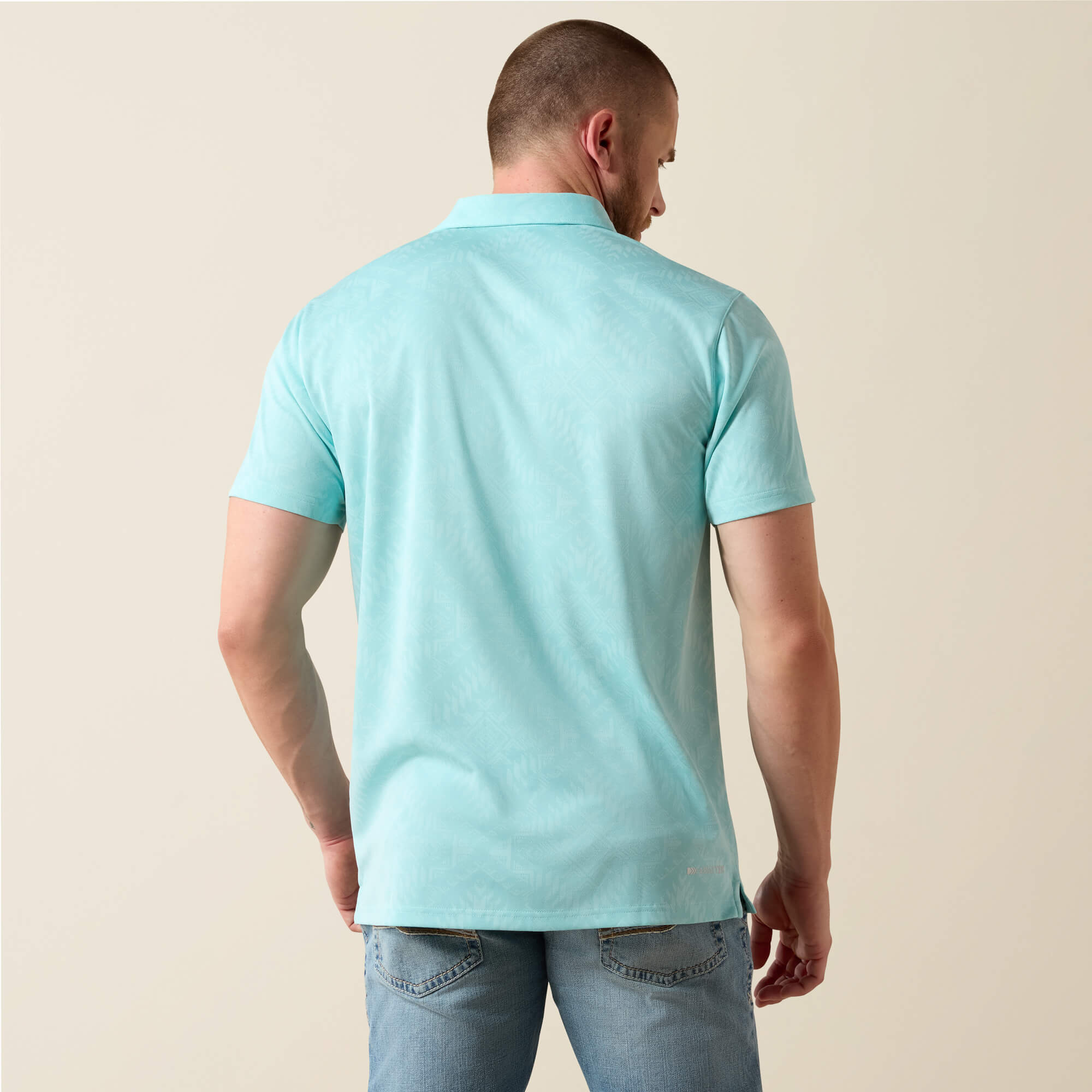 Jacquard Printed Fitted Polo - thumbnail 2