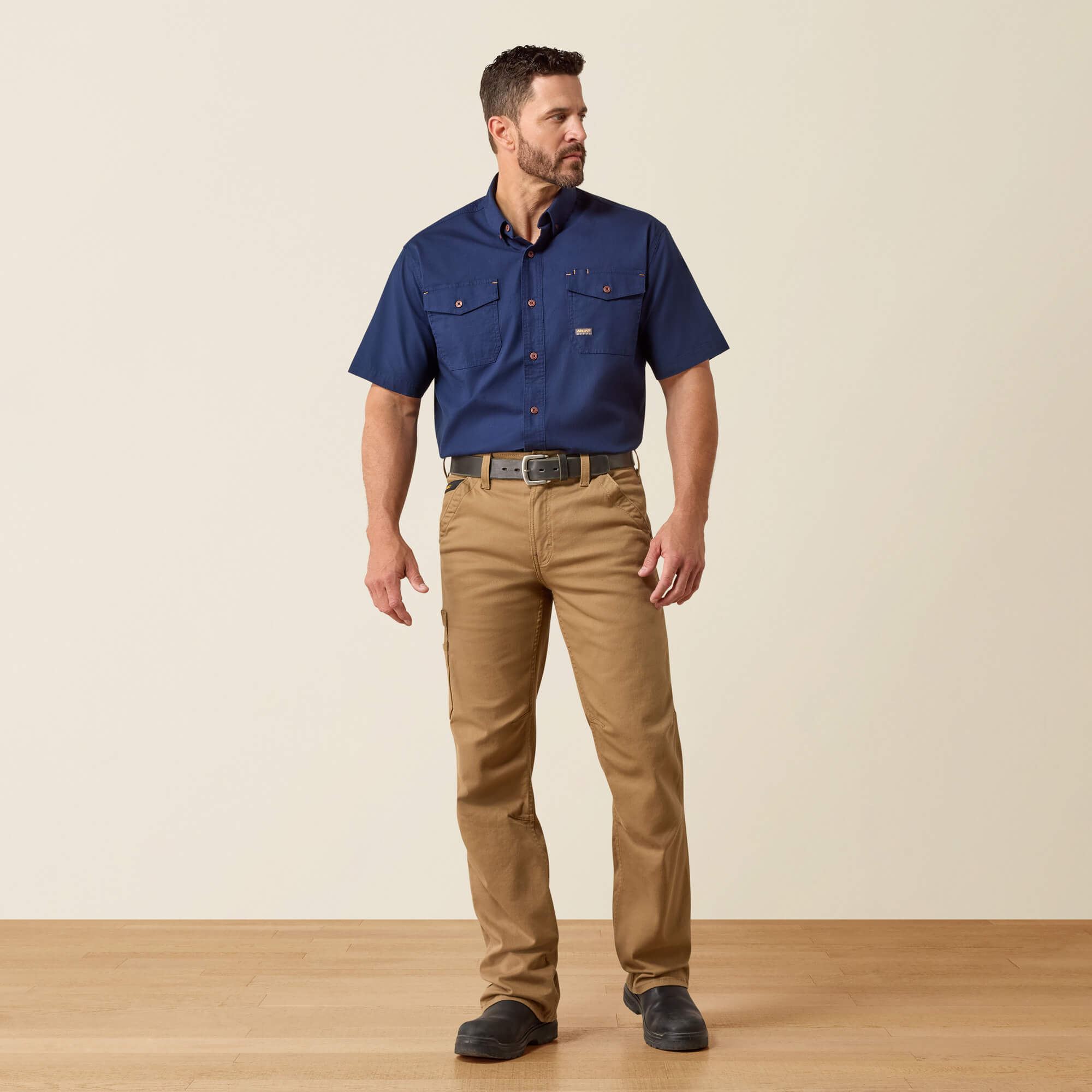 Rebar M4 Relaxed DuraStretch Washed Twill Dungaree Boot Cut Pant - thumbnail 4
