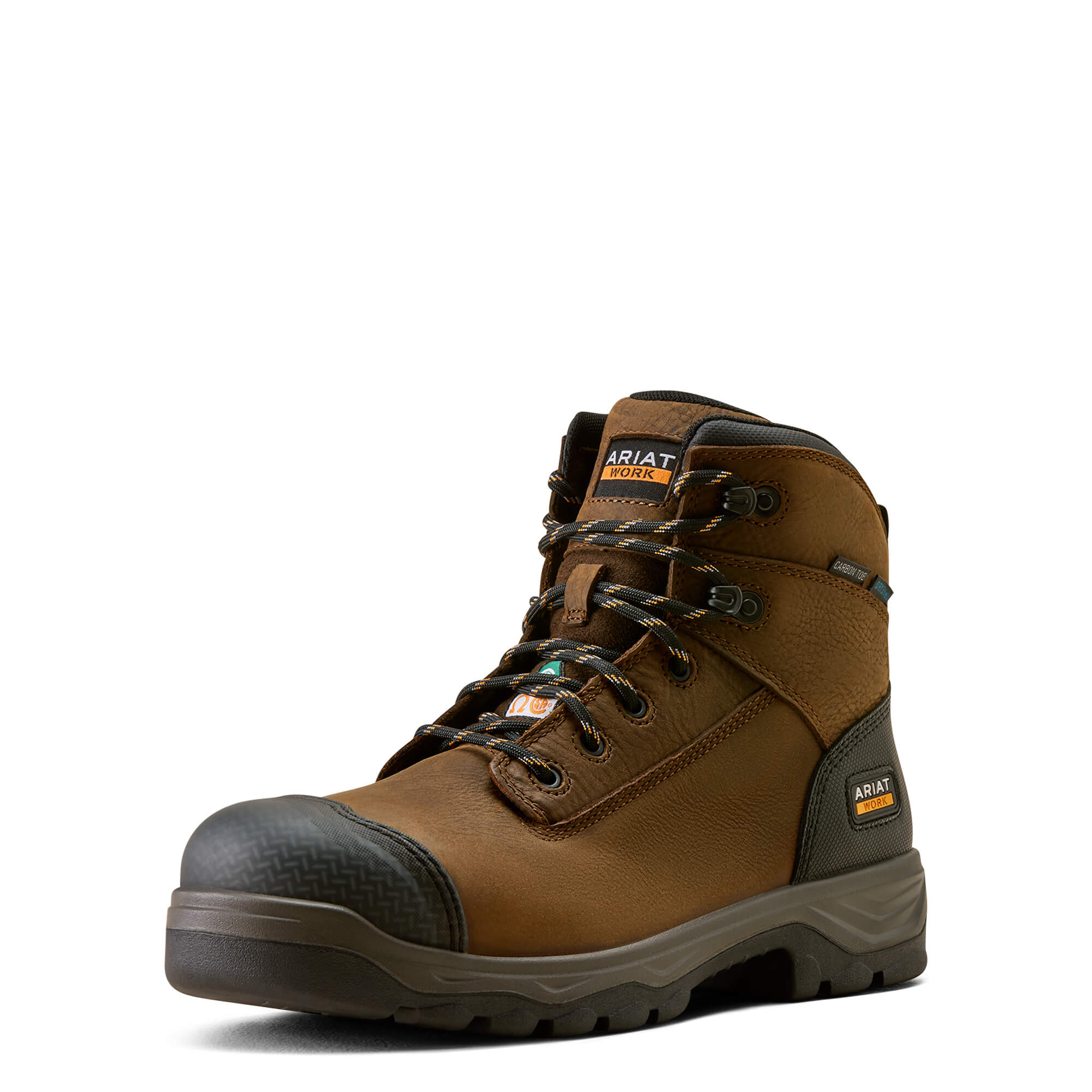 Ariat "Men's Turbo Duratread CSA 6"" Waterproof Carbon Toe Work Boots in Rich Brown Premium Full-Grain Leather, Size: M 7/ W 8.5 D / Medium by Ariat" - $204.95 at Ariat