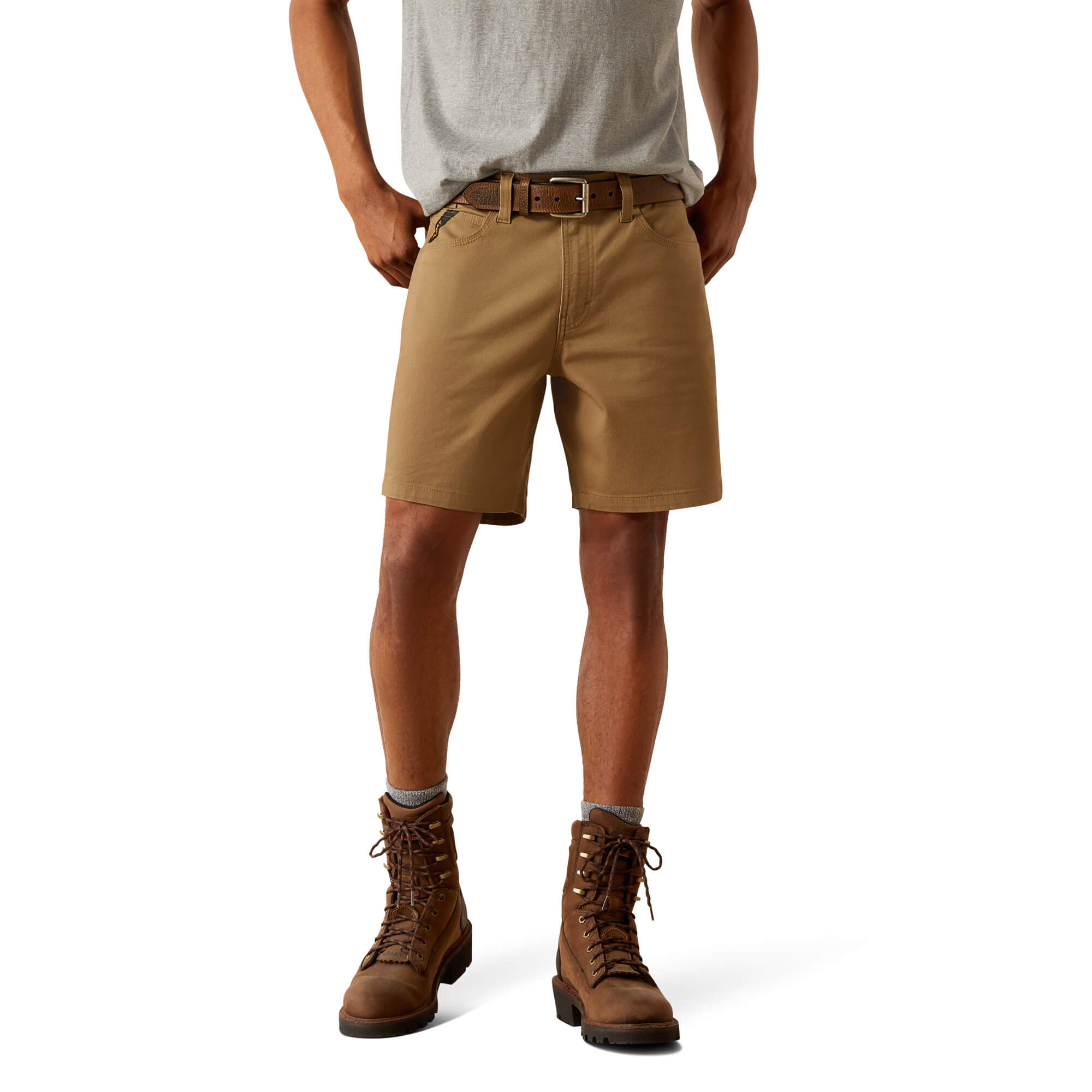 Men's Rebar DuraStretch Made Tough 8 Short in Field Khaki Regular by Ariat"