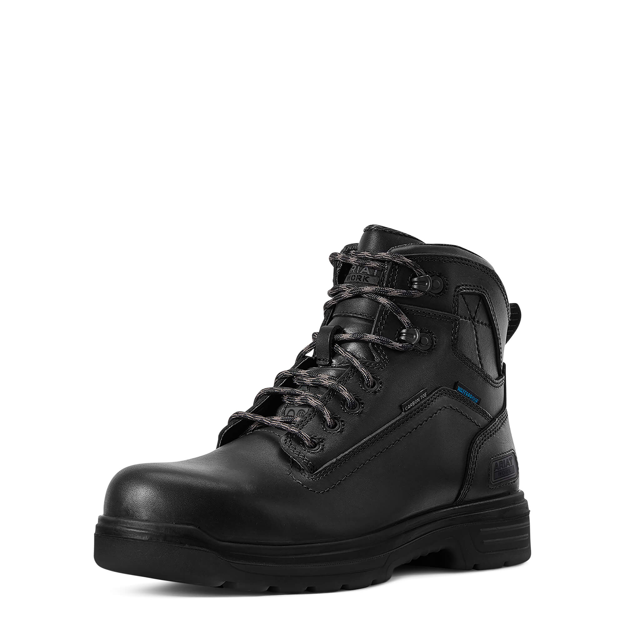 Men's Turbo 6" H2O CSA Carbon Toe Work Boots in Black Full-Grain Leather, Size: M 14/ W 15.5 EE / Wide by Ariat