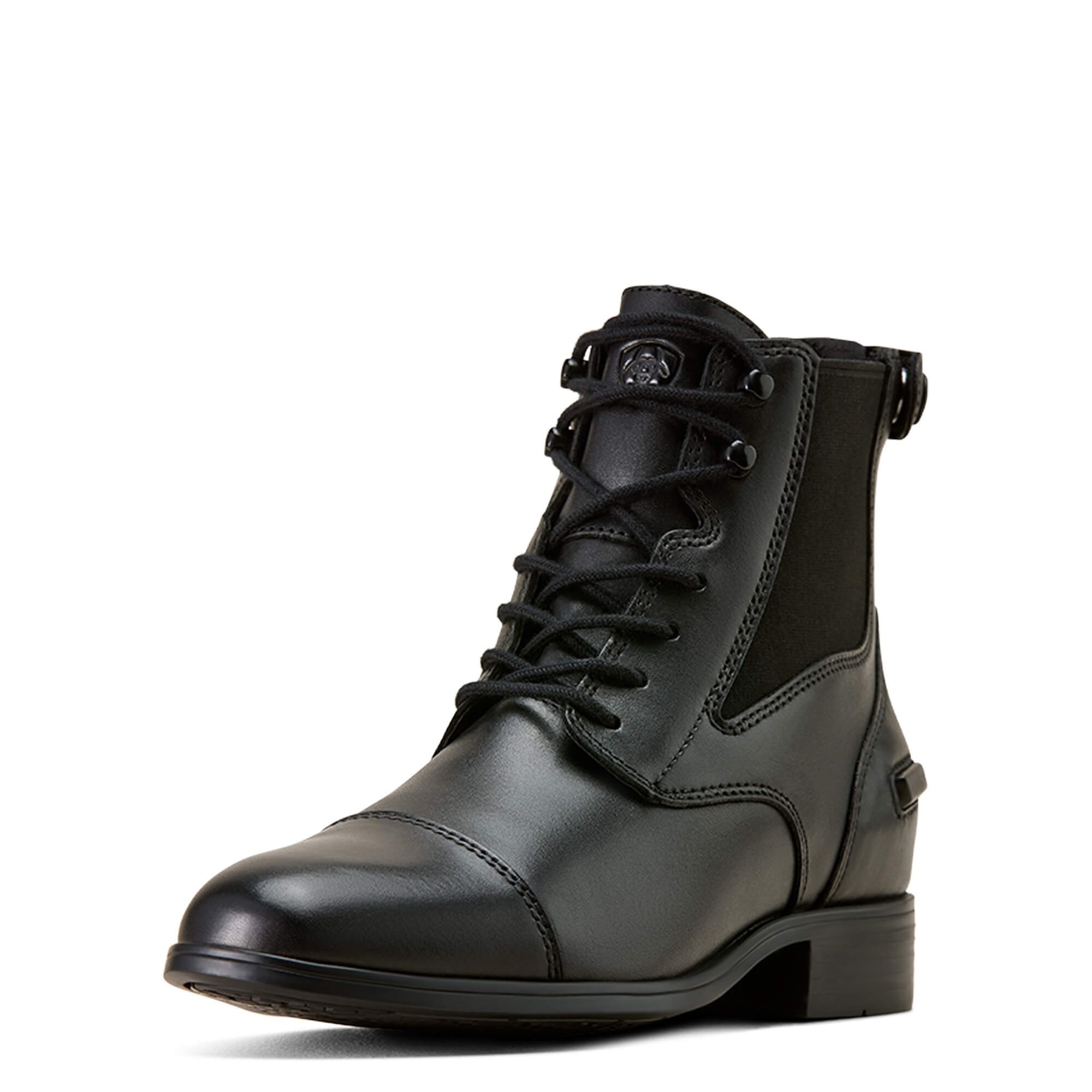 Women's Kendall Back Zip Lace Paddock Boots in Black, Size: 5.5 B / Medium by Ariat