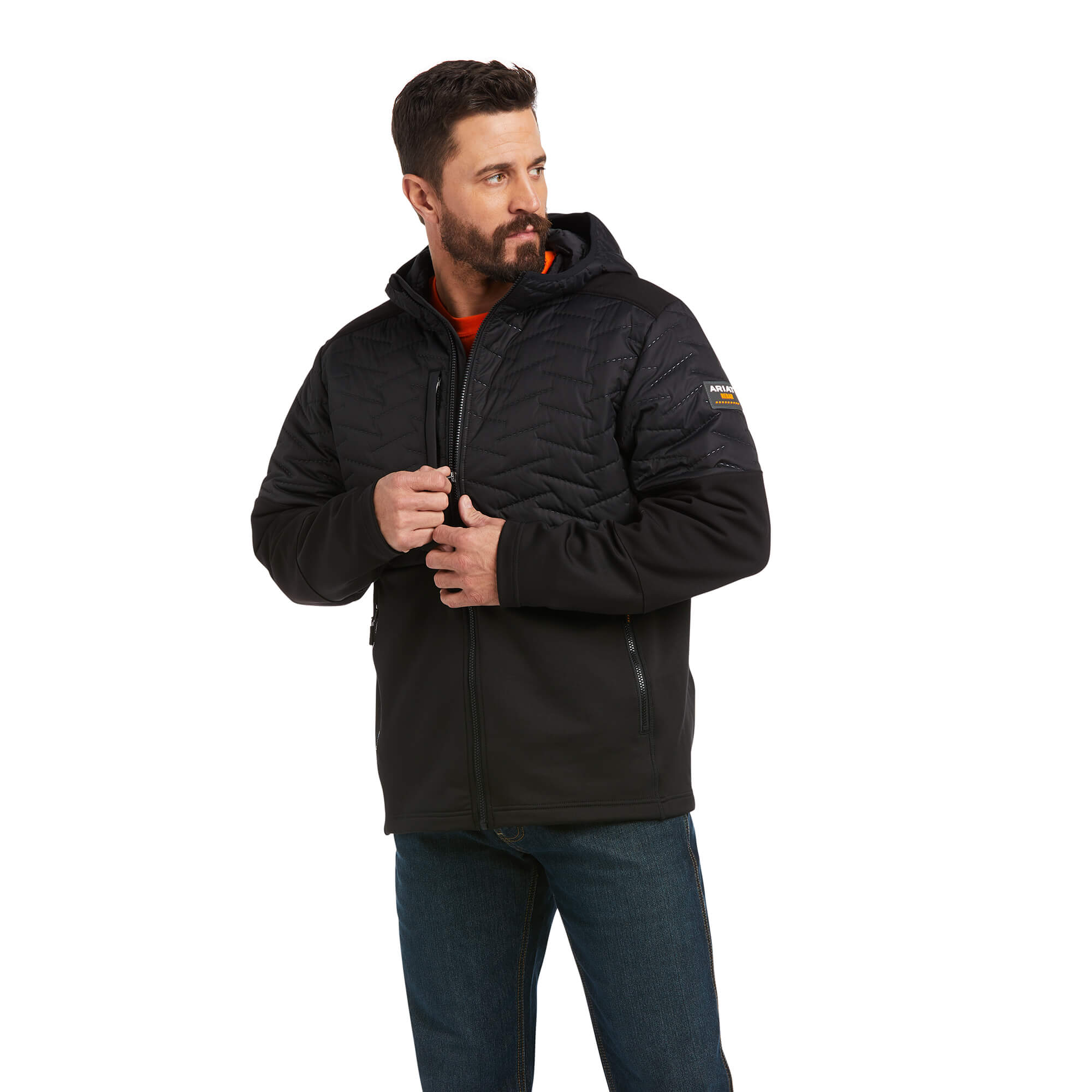 Men's Rebar Cloud 9 Insulated Jacket in Black, Size: Large_Tall by Ariat