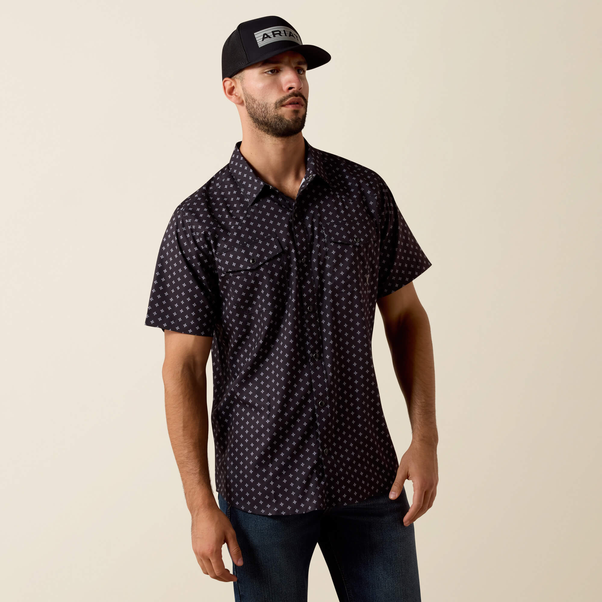 Printed VentTEK Western Fitted Snap Shirt