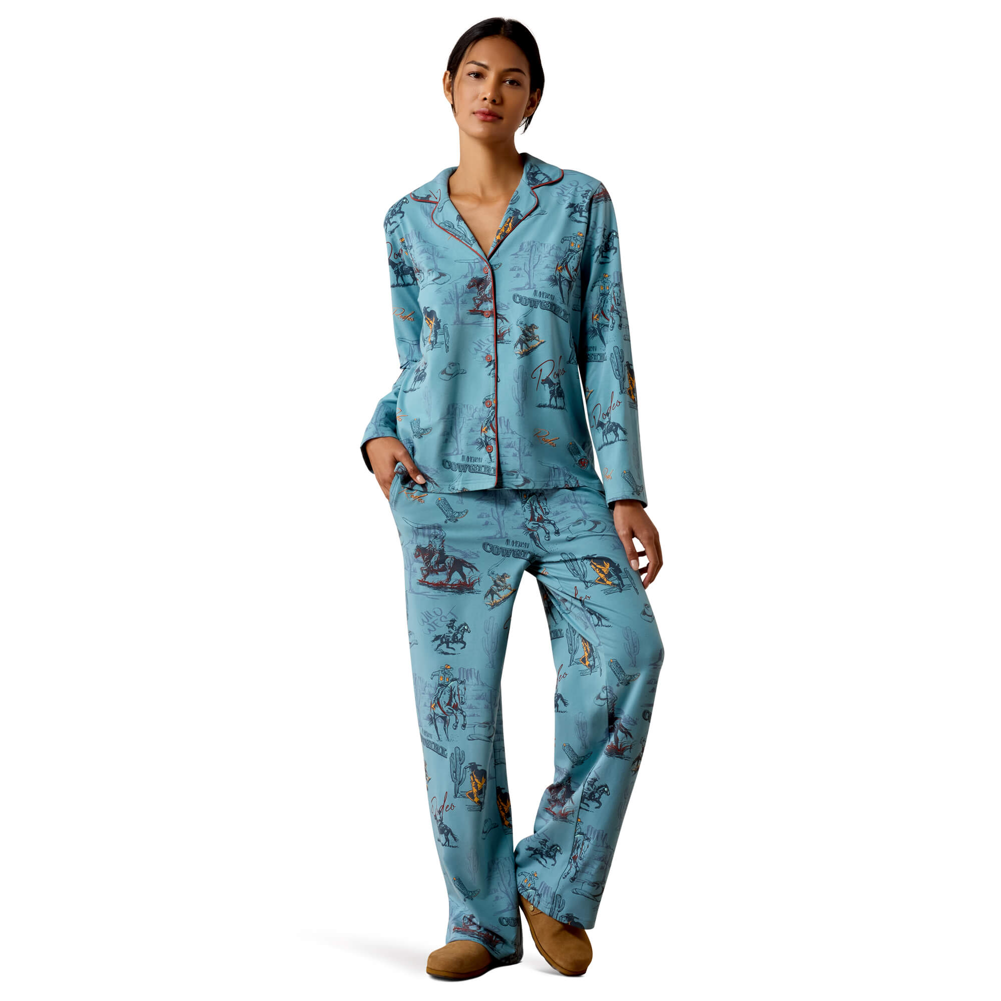 Women's Dreams Pajama Set in Retro Rodeo Cotton/Elastane, Size: XS by Ariat