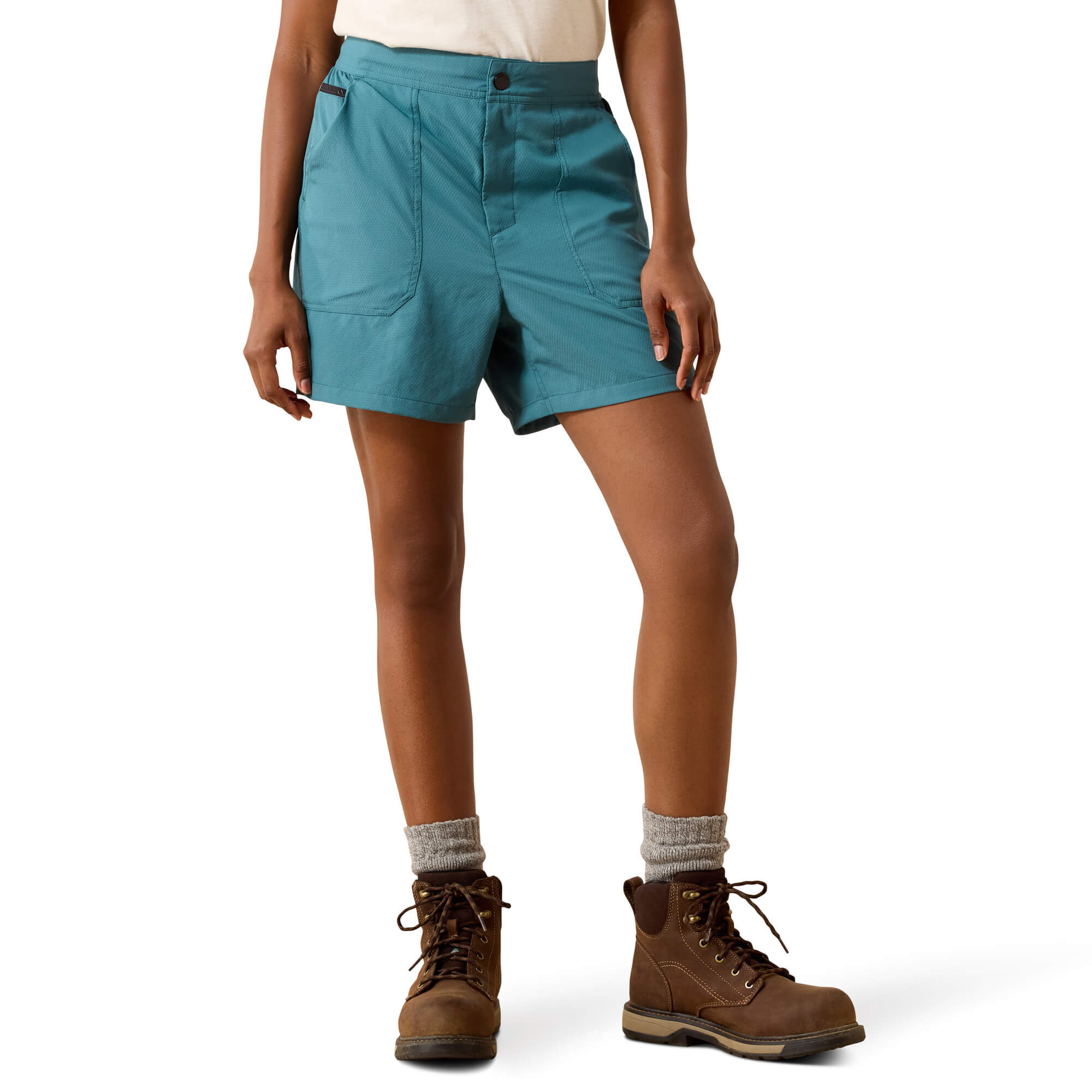Women's Rebar Perfect Rise Workflow Ultralight 5 Shorts in Hydro Regular by Ariat"