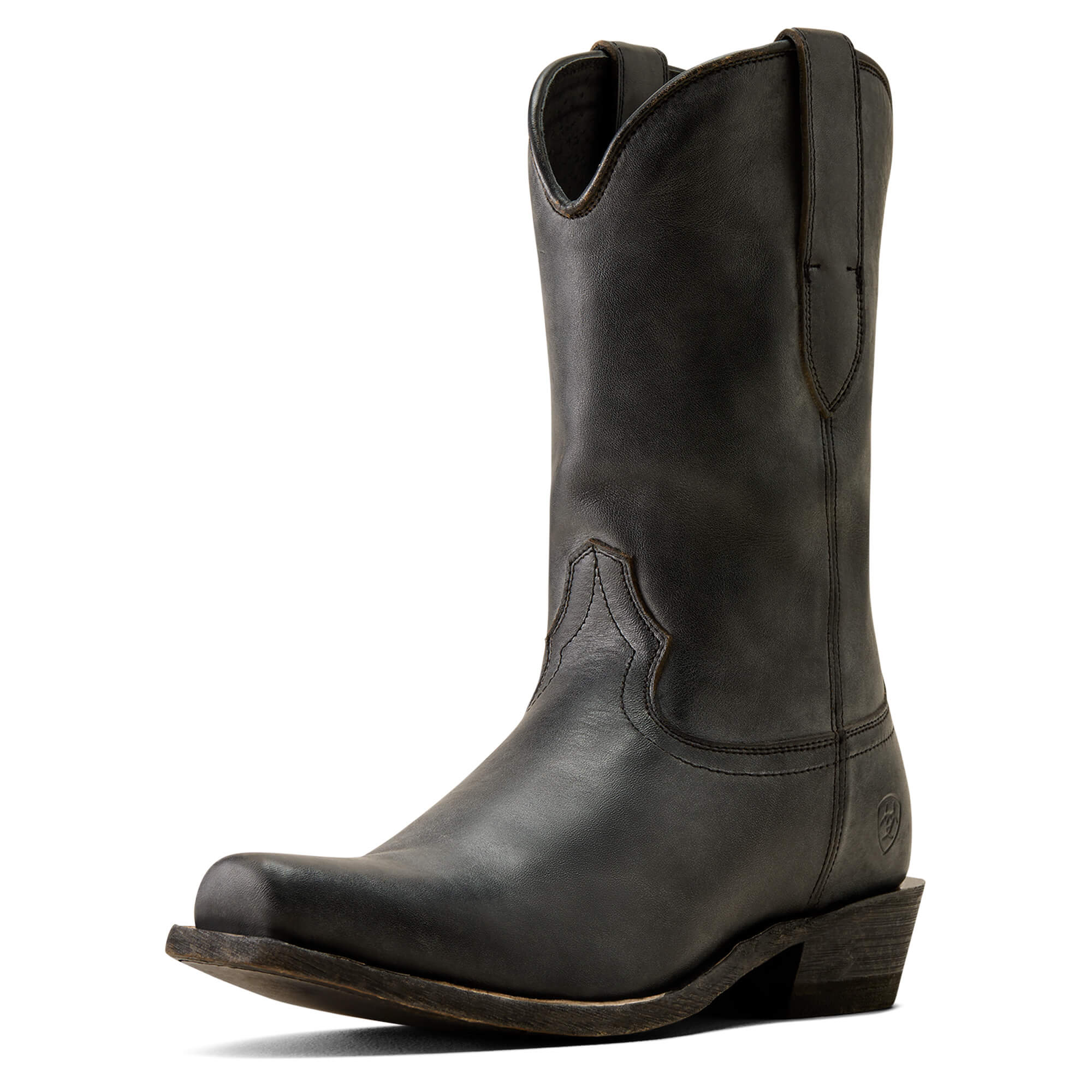 Men's Knoxville Square Toe Cowboy Boots in Beduino Black Leather, Size: 7 D / Medium by Ariat
