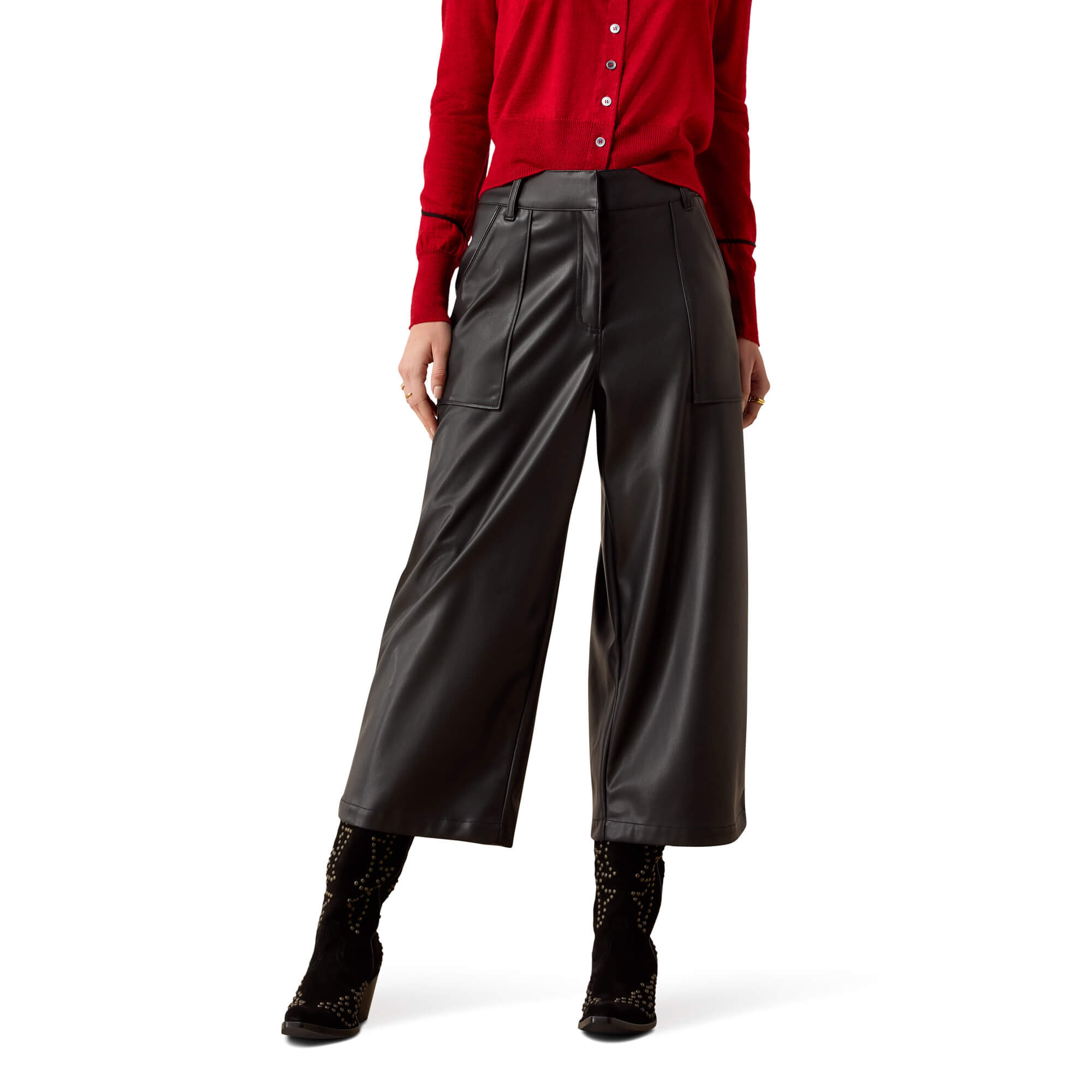 Women's Dustbloom Pants in Black Leather, Size: 2 Regular by Ariat