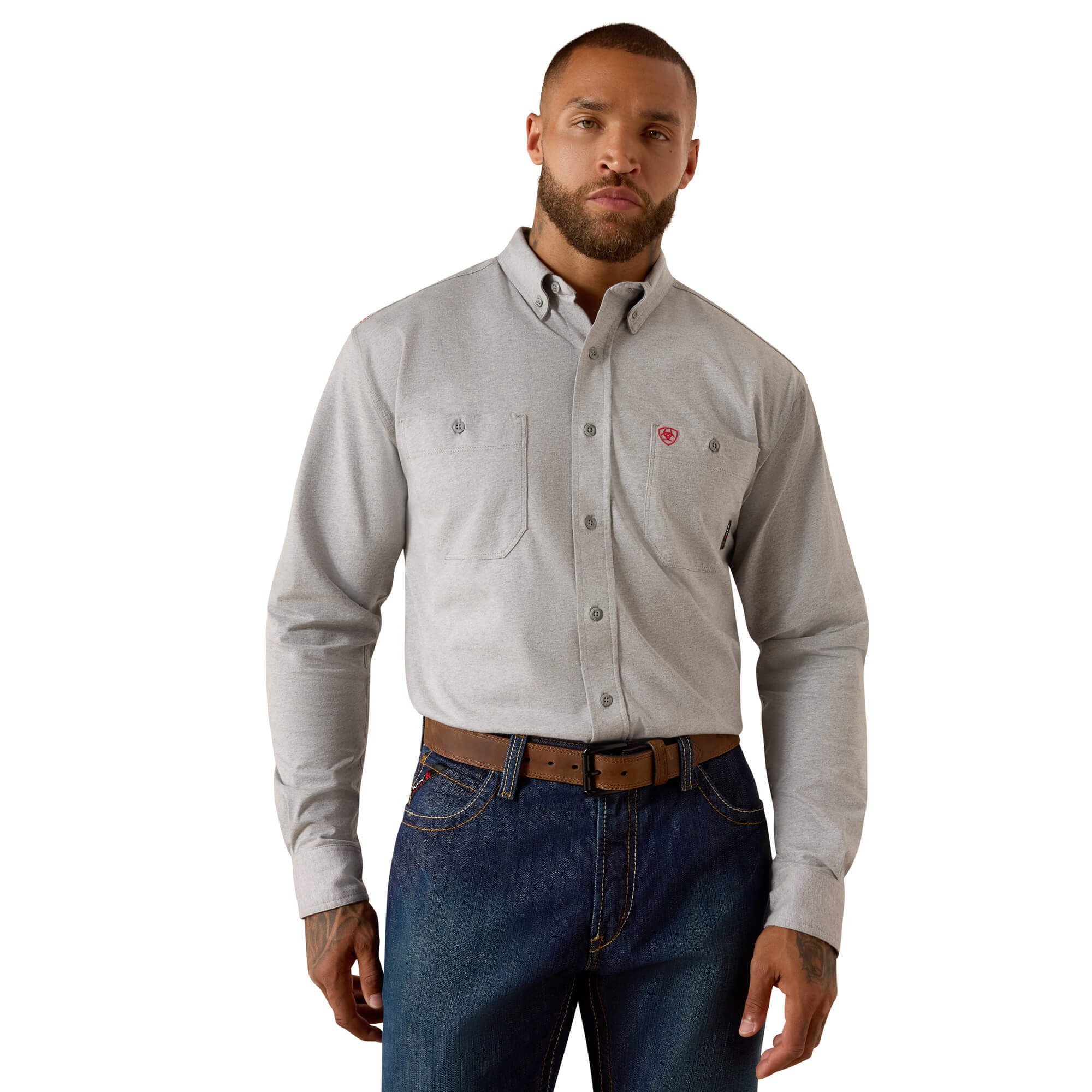 Men's Flame-Resistant Airified Work Shirt in Silver Fox, Size: XL-T by Ariat