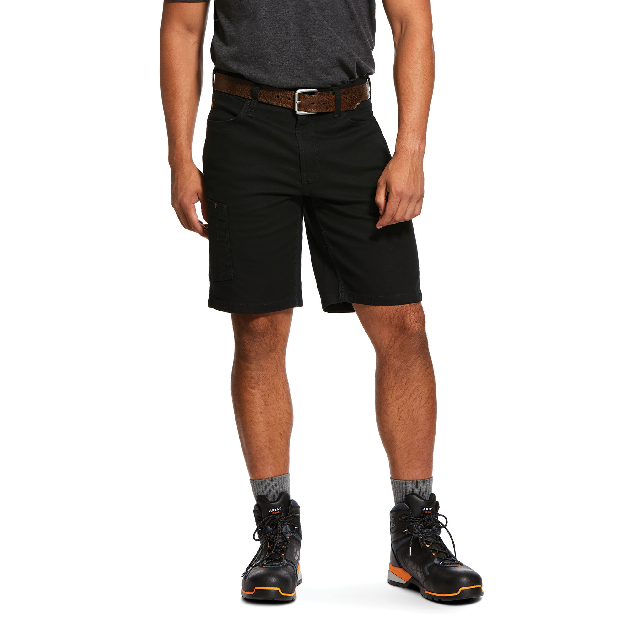 Men's Rebar DuraStretch Made Tough 10 Short in Black Regular by Ariat