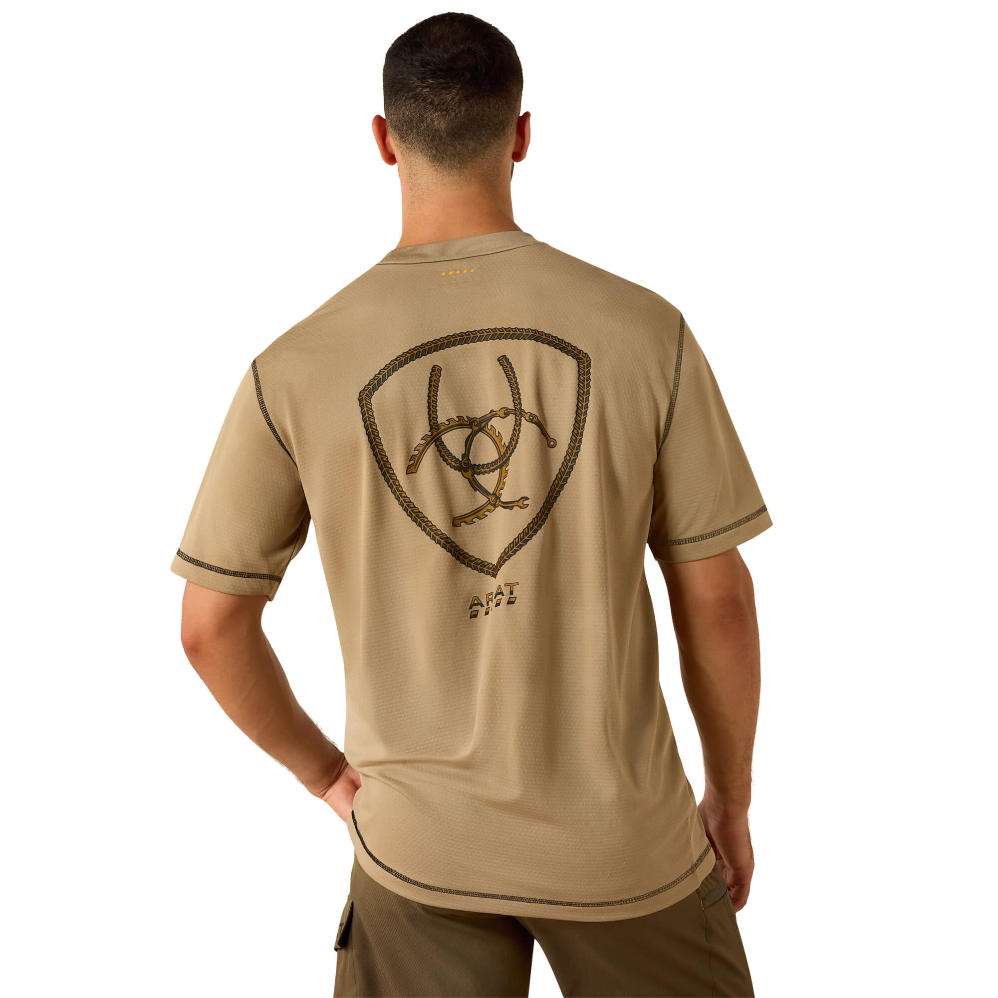 Men's Rebar Heat Fighter Tool T-Shirt in Greige, Size: XL-T by Ariat