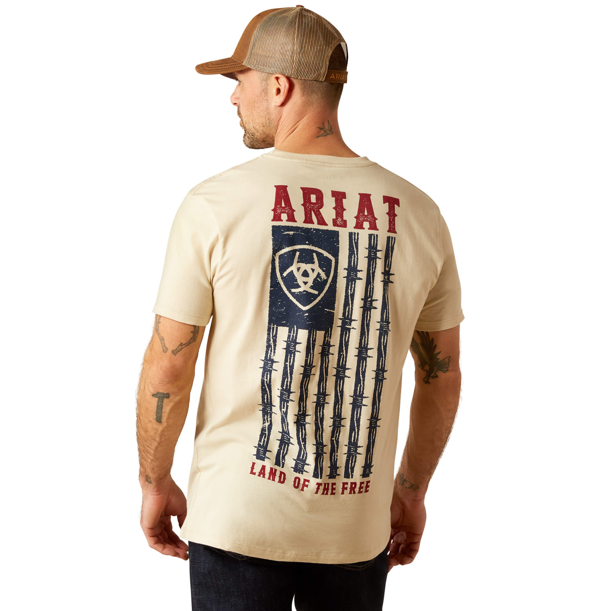 T-Shirt Uomo ARIAT Bronco Flag: Morbida In Cotone, Grafica Audace, Leggera E Comfortevole