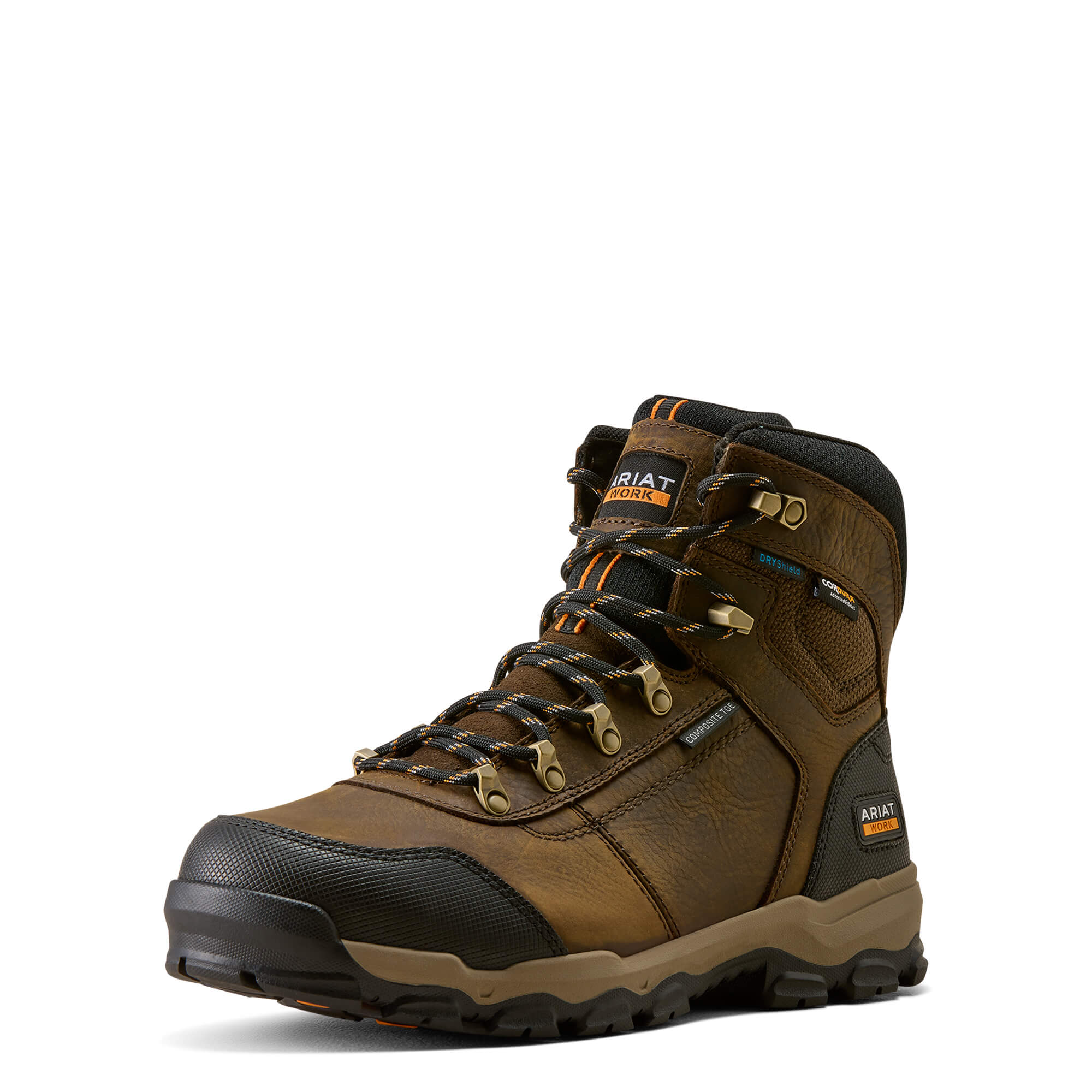"Men's Stryker Neo 6"" Waterproof Composite Toe Work Boots in Dark Brown Full-Grain Leather, Size: M 7/ W 8.5 D / Medium by Ariat"