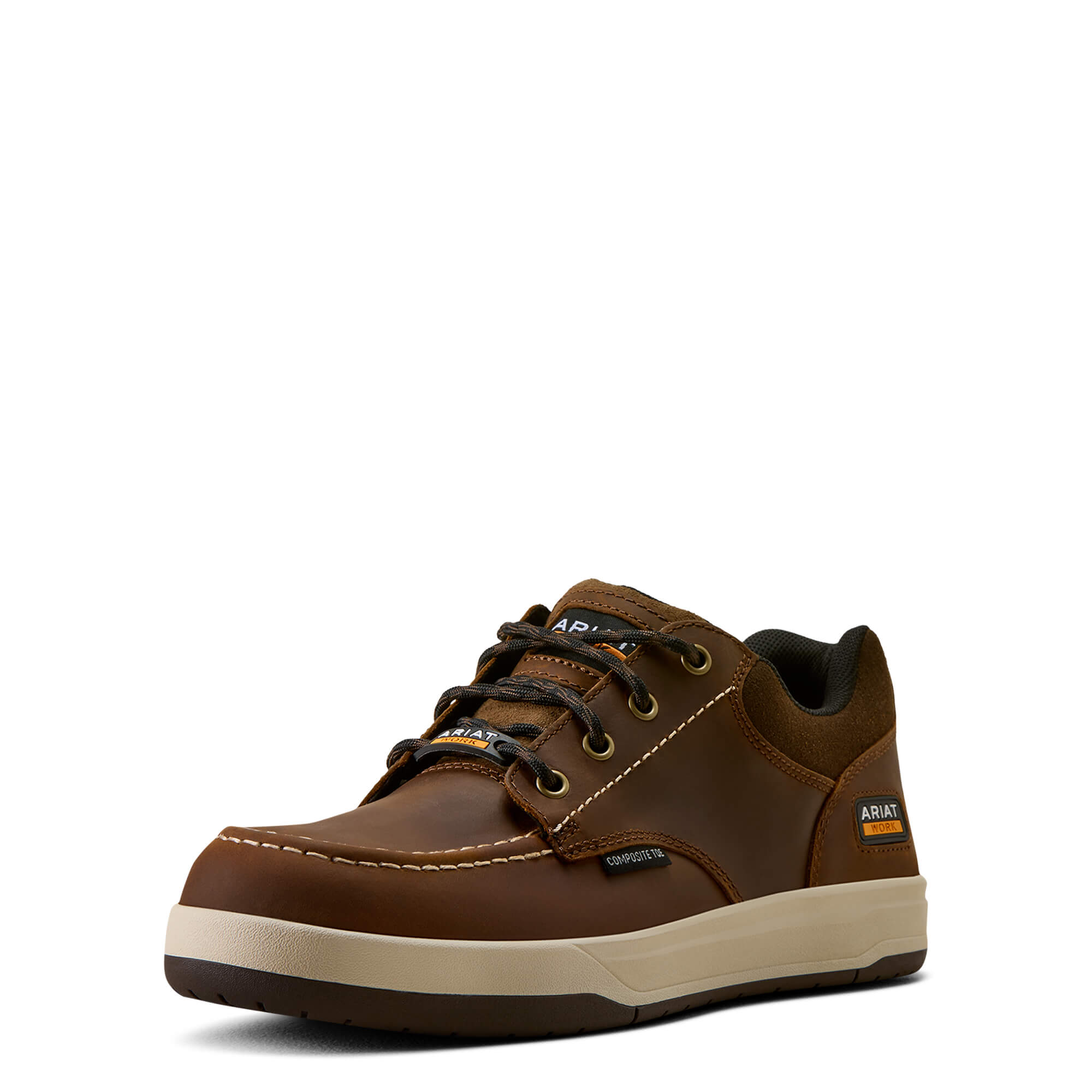 Men's Outmatch Composite Toe Work Shoe in Distressed Brown Full-Grain Leather, Size: 7 D / Medium by Ariat
