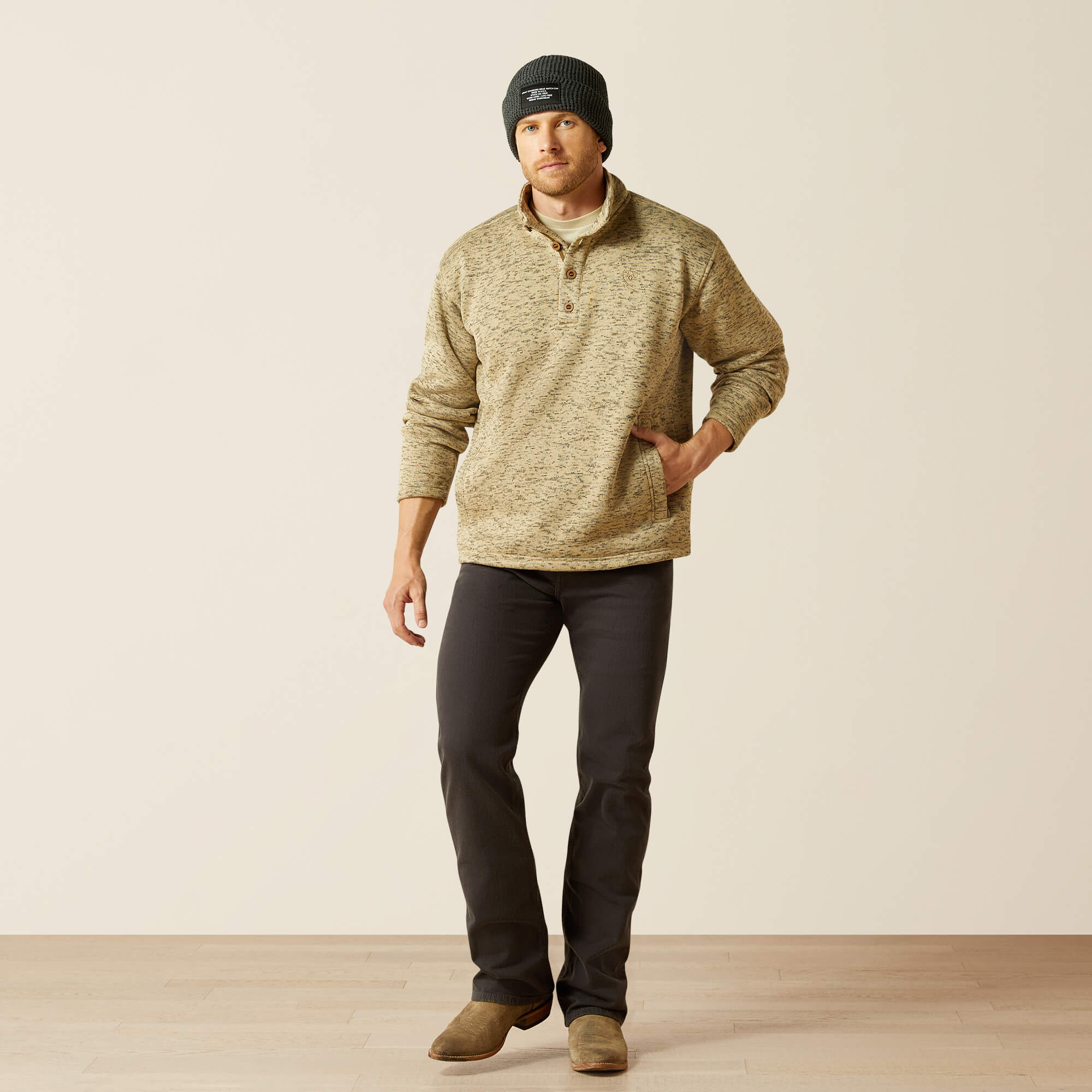 Caldwell 1/4 Button Sweater - thumbnail 3