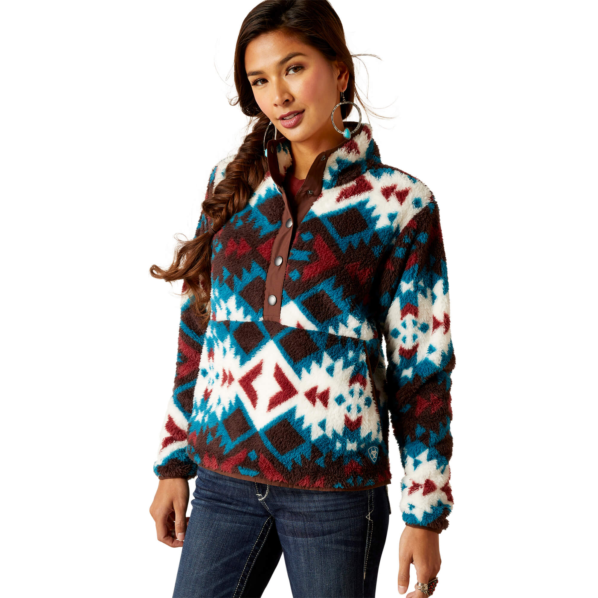 Felpa da donna Ariat Berber Snap Front Felpa da donna Ariat Berber Snap Front